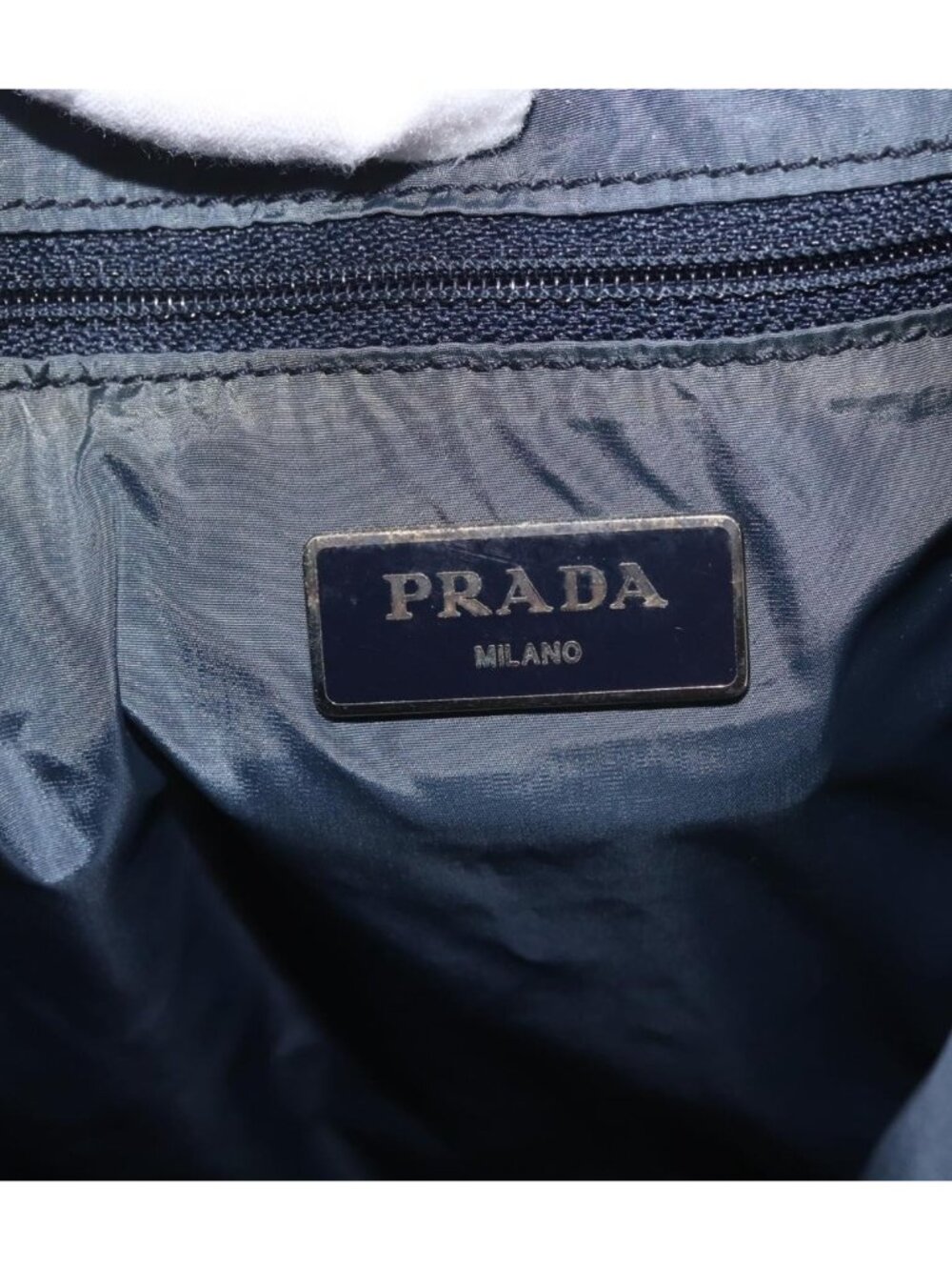 PRADA Tote Bag Nylon Blue Silver - Picture 10 of 14